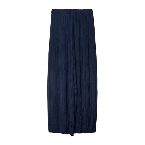 s.Oliver wide leg casual broek donkerblauw Meisjes Polyester Effen - maat 158/164 - glitter afbeelding
