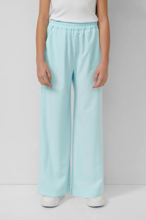 wide leg casual broek blauw