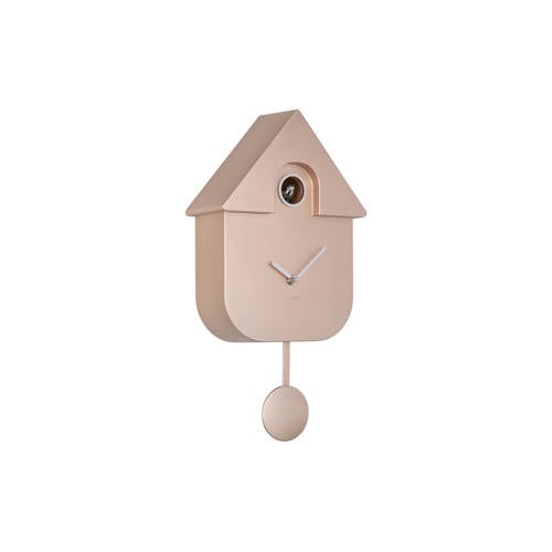 Karlsson wandklok Modern Cuckoo Metallic Roze | Wandklok van Karlsson afbeelding