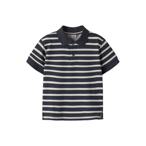 NAME IT MINI polo donkerblauw Jongens Stretchkatoen Polokraag All over print - maat 80 afbeelding