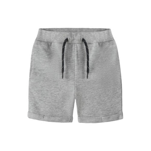 NAME IT MINI regular sweatshort Korte broek Grijs Jongens Katoen Effen - maat 110 afbeelding