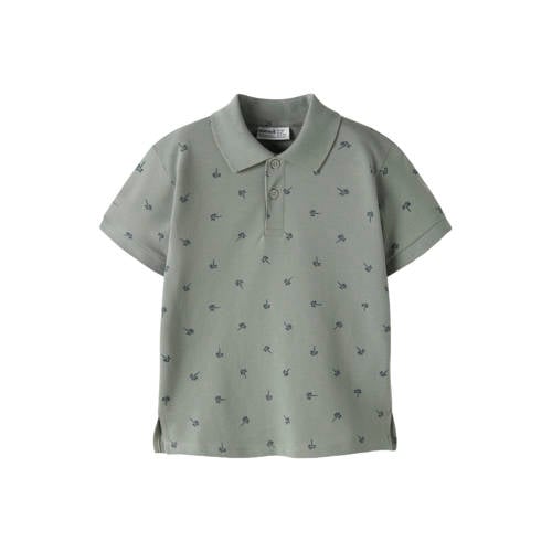 NAME IT MINI polo groen Jongens Stretchkatoen Polokraag All over print - maat 104 afbeelding