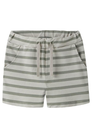 regular gestreepte casual short grijs