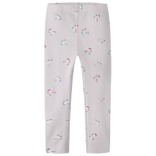 NAME IT MINI legging met all over print lila Paars Meisjes Stretchkatoen - maat 110 afbeelding