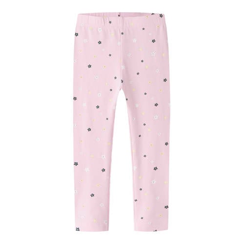 NAME IT MINI gebloemde legging roze Meisjes Stretchkatoen Bloemen - maat 92 afbeelding