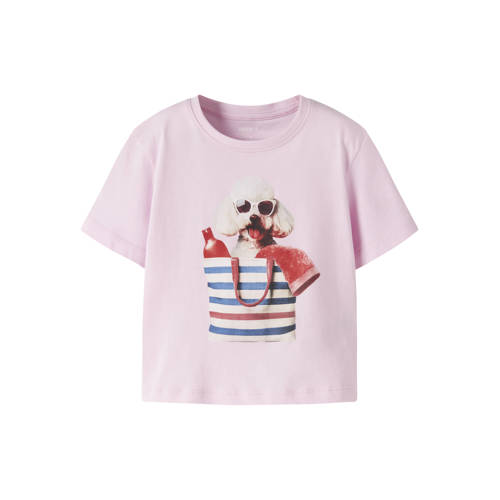 NAME IT MINI T-shirt roze Meisjes Katoen Ronde hals Printopdruk - maat 98 afbeelding