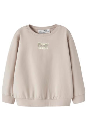 sweater met backprint grijs