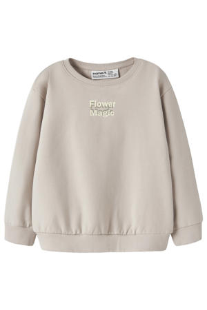 sweater met backprint grijs
