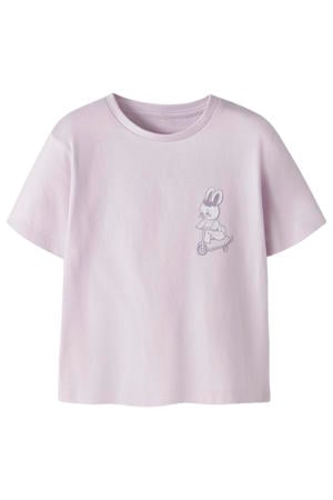 T-shirt met backprint lichtroze