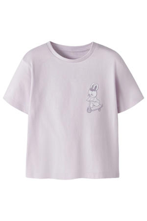 T-shirt met backprint lichtroze