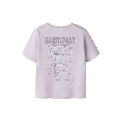 NAME IT MINI T-shirt met backprint lichtroze Meisjes Katoen Ronde hals - maat 98 afbeelding