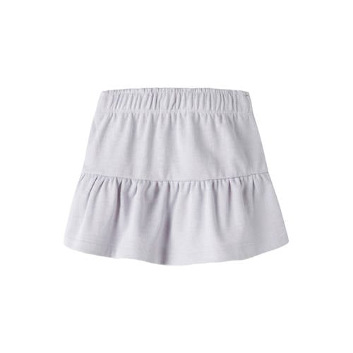 NAME IT MINI A-lijn rok met glitter lila Paars Meisjes Sweat Effen - maat 116 afbeelding