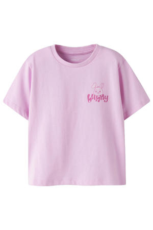 T-shirt met backprint roze