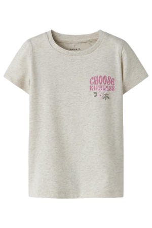 T-shirt met backprint beige