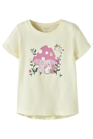T-shirt lichtgeel