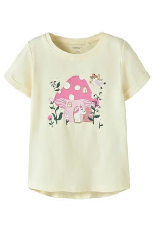T-shirt lichtgeel