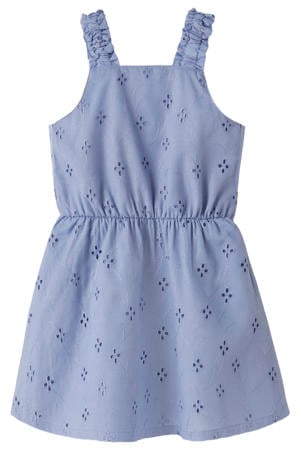 zomerjurk broderie paars