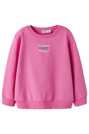 sweater met backprint roze