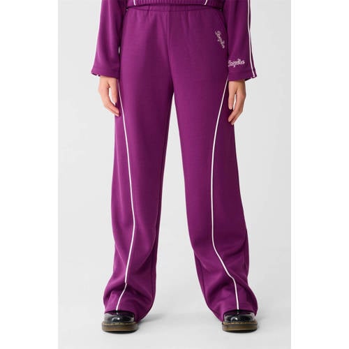 Shoeby gestreepte casual broek paars Meisjes Polyester Streep - maat 170/176 afbeelding