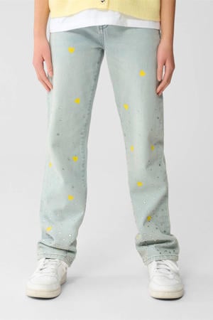 high waist wide leg jeans light blue denim