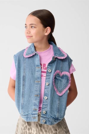 denim gilet light blue denim
