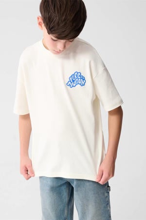 T-shirt met backprint ecru