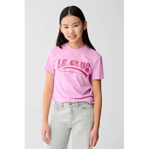 Shoeby T-shirt lichtroze Meisjes Katoen Ronde hals Tekst - maat 170/176 afbeelding