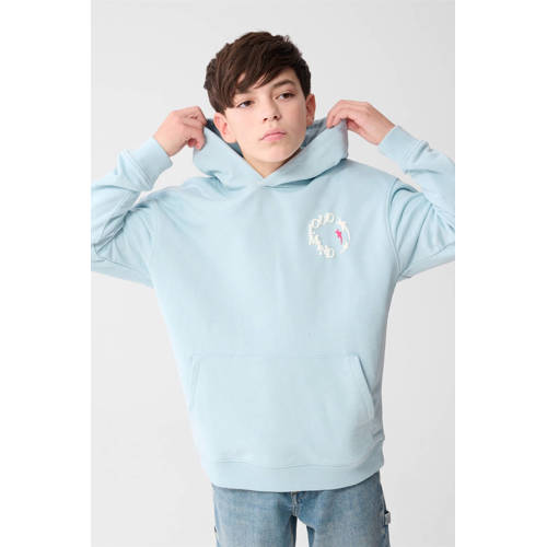Shoeby hoodie met backprint lichtblauw Sweater Backprint - maat 158/164 afbeelding