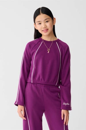 gestreepte sweater paars