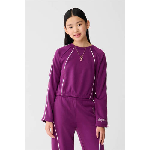 Shoeby gestreepte sweater paars Streep - maat 110/116 afbeelding