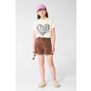 Shoeby rechtvallend T-shirt met print - ecru