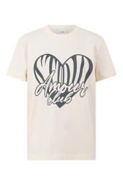 thumbnail: Shoeby rechtvallend T-shirt met print - ecru