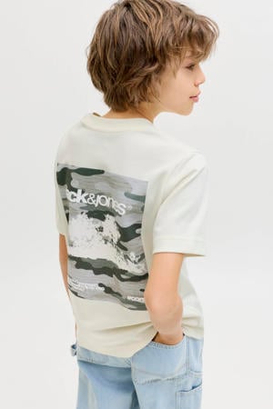 T-shirt met backprint beige