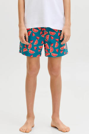 zwemshort blauw/rood