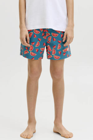 zwemshort blauw/rood