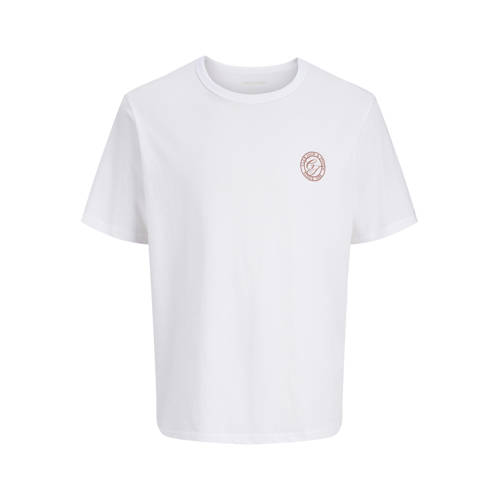 JACK & JONES JUNIOR T-shirt wit Jongens Katoen Ronde hals Printopdruk - maat 128 afbeelding