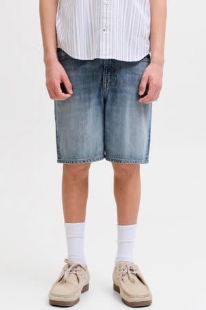 denim short medium blue denim