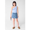 Shoeby denim spijkerrok met stippen blauw