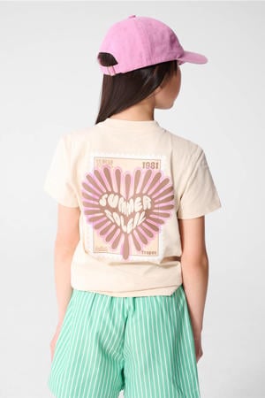 T-shirt met backprint beige