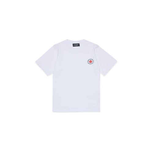 Dsquared2 T-shirt wit Jongens Katoen Ronde hals Effen - maat 152 afbeelding
