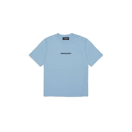 Dsquared2 T-shirt lichtblauw Jongens Katoen Ronde hals Logo - maat 164 afbeelding