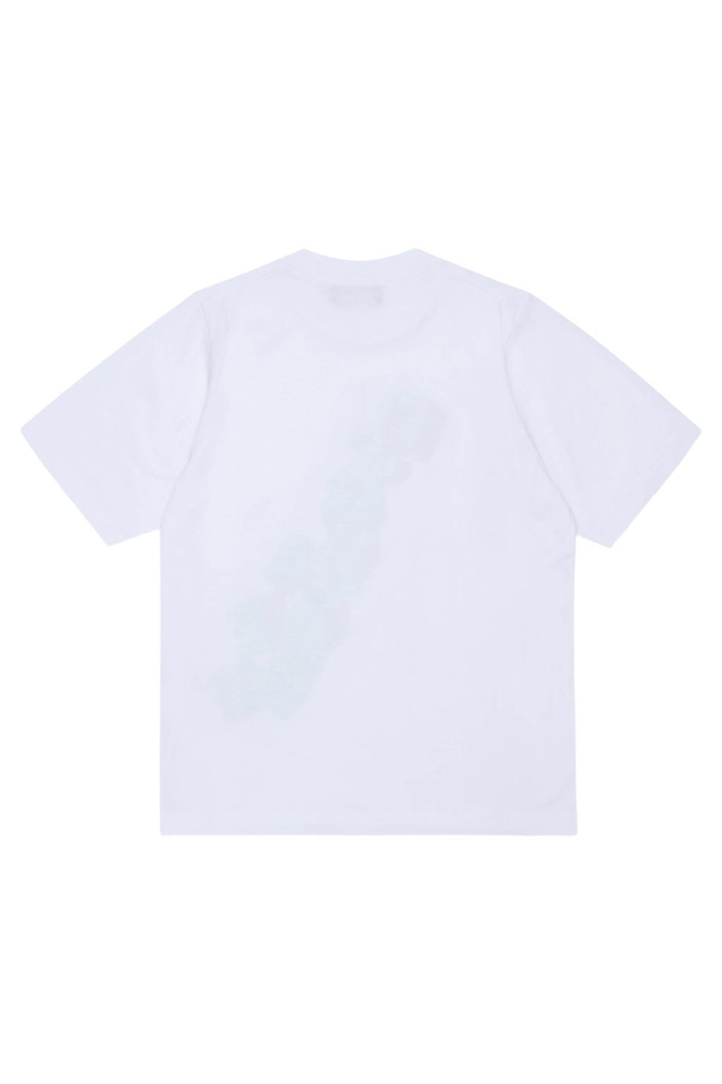 Wit en groene jongens Dsquared2 T-shirt van katoen met printopdruk, korte mouwen en ronde hals