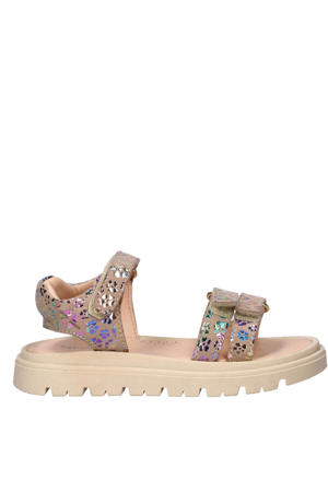 suède sandalen beige/multi