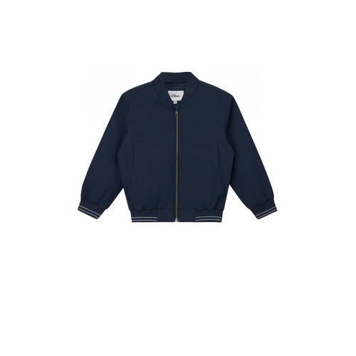 s.Oliver bomberjack donkerblauw Jas Jongens Polyester Klassieke kraag Effen - maat 134 afbeelding