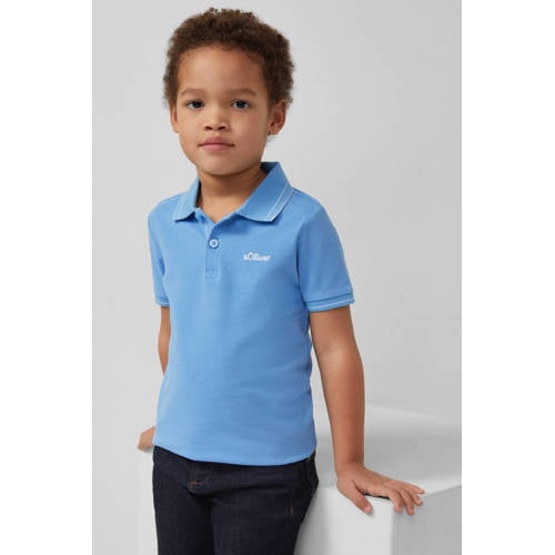 s.Oliver polo blauw Jongens Katoen Polokraag Effen