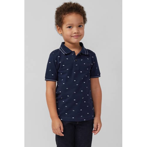 s.Oliver polo donkerblauw Jongens Katoen Polokraag All over print