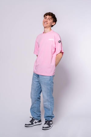 T-shirt met backprint roze