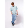 No Way Monday X Job Dutchtuber T-shirt + korte broek met backprint lichtblauw