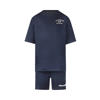 No Way Monday X Job Dutchtuber T-shirt + korte broek met backprint donkerblauw