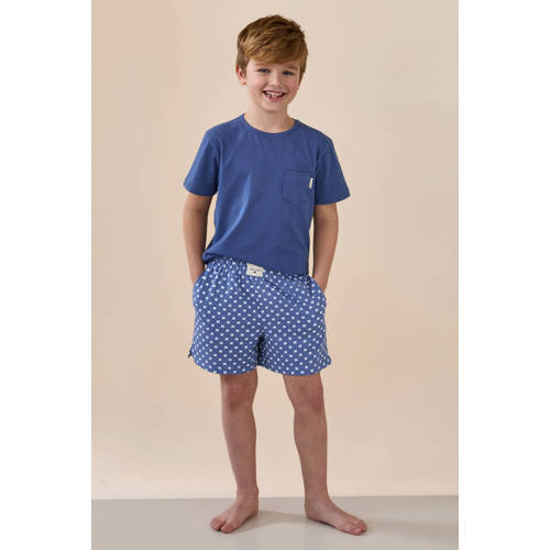 Little Label shortama blauw Pyjama Jongens Stretchkatoen Ronde hals All over print - maat 170/176 afbeelding